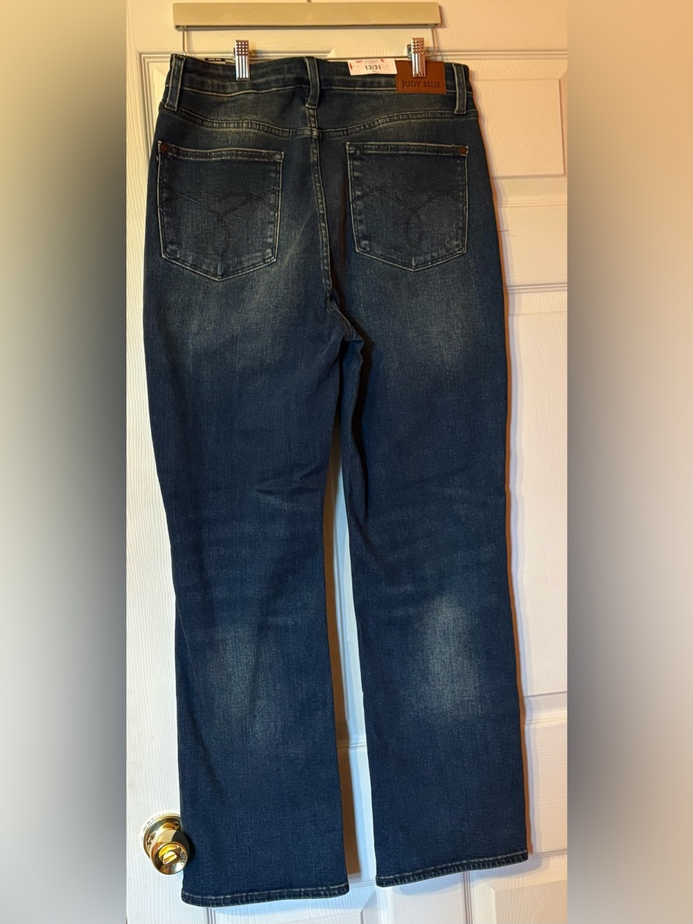 Judy Blue Distressed Dark Blue Boyfriend Jeans 13/31 NWT - Picture 2 of 3